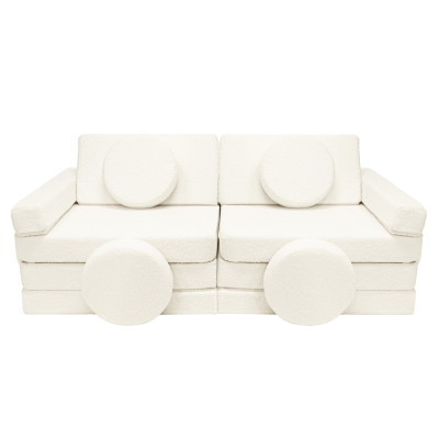 Modulare Kindersofa und Großbausteine-Set 2-in-1 + Lenkrad